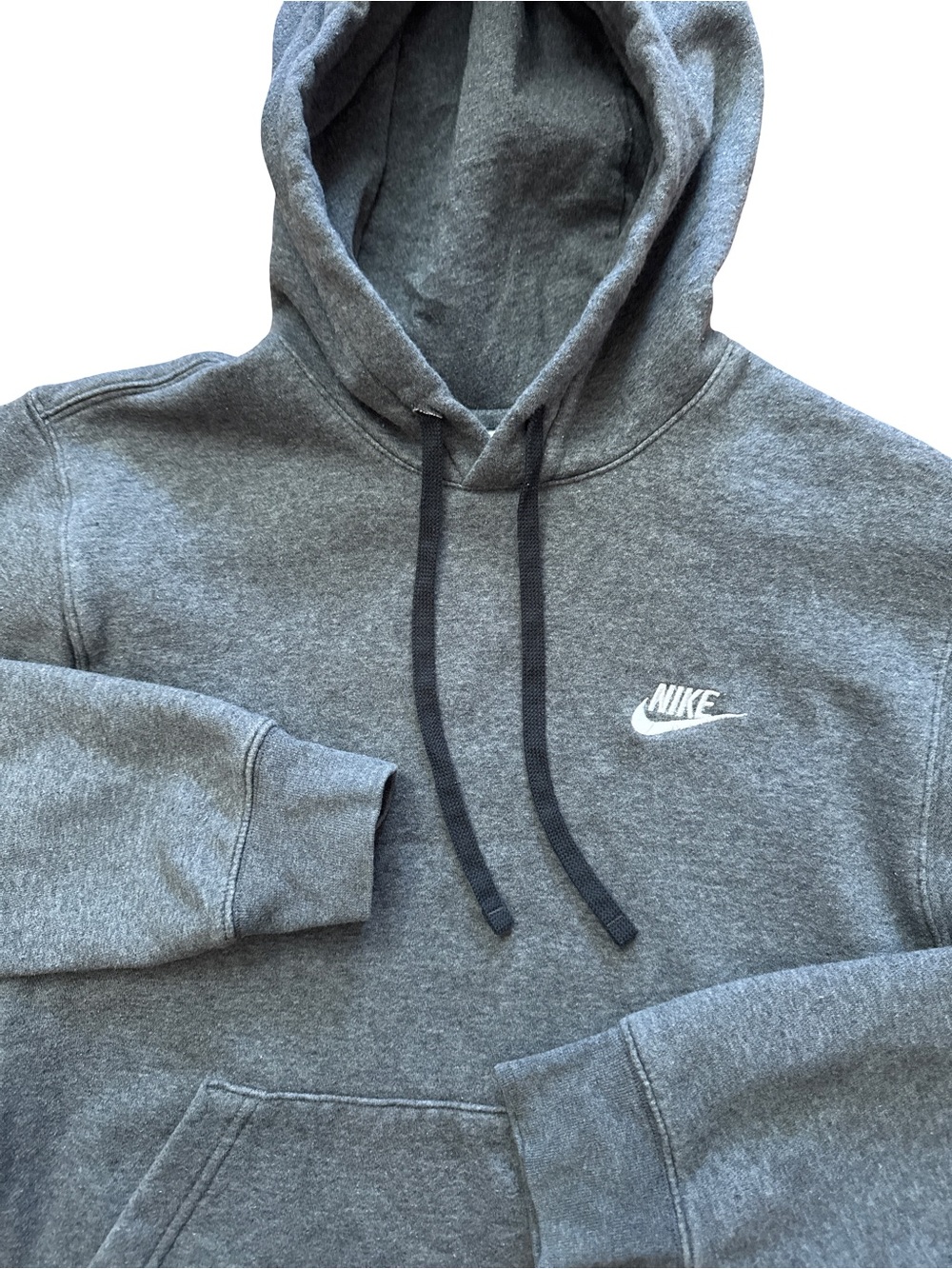 Nike Boys Youth Gray Pullover Hoodie Size Small Nike Swoosh Logo Hood Athletic‎